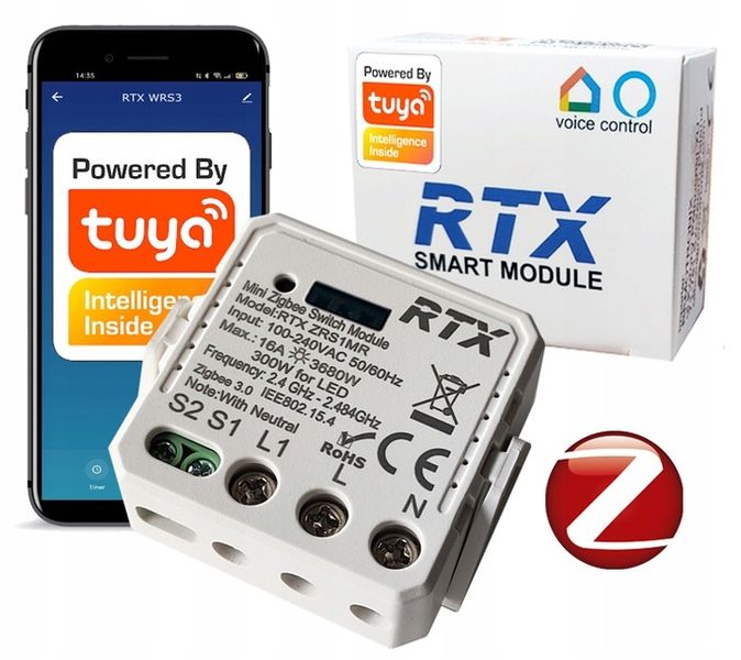 RTX Moduł MINI Przekaźnik Sterownik 16A TUYA ZigBee zdjęcie 1