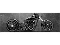 90X30CM CZARNY CHOPPER TRÓJ OBRAZ