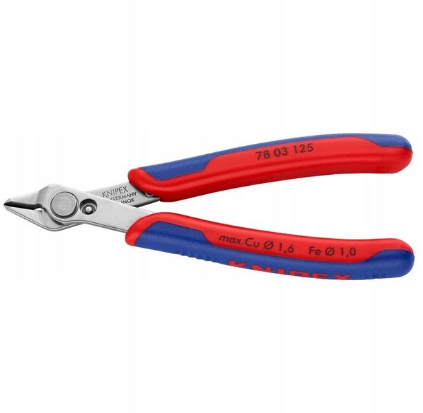 Szczypce Boczne Tnące Precyzyjne Stal 125mm SuperKnips KNIPEX 78 03 125 zdjęcie 2
