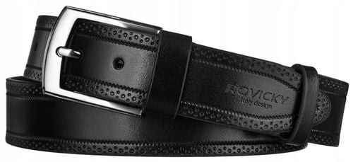 szeroki, skórzany pasek męski - rovicky na Arena.pl