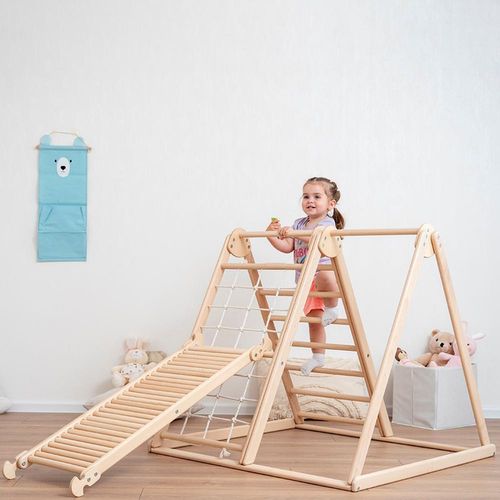 domowy plac zabaw Piramida - drewno na Arena.pl