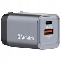 2 x SZYBKA ładowarka sieciowa VERBATIM GaN USB+USB-C QC3.0 35W 3.6A PL UE U