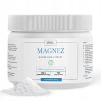 Magnez w proszku 100% Cytrynian Magnezu 250g VEGE