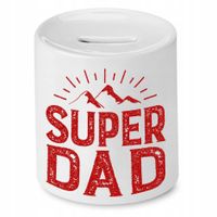 Skarbonka Dla Taty Super Dad Super Tata Prezent Z Nadrukiem Ze Zdjęciem