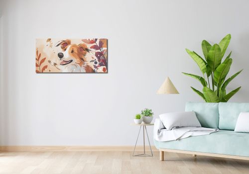 Obraz 90x40cm Collie Jesienną Porą na Arena.pl