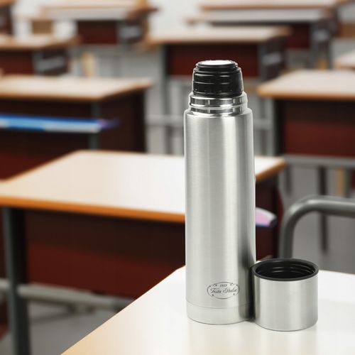 TERMOS SREBRNY TERMICZNY 750ML STAL NIERDZEWNA BIDON NA GORĄCE NAPOJE na Arena.pl