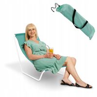 Wygodny LEŻAK OGRODOWY na taras plażę ROZKŁADANY FOTEL plażowy +TORBA