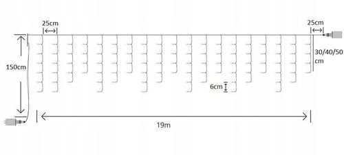 Kurtyna świąteczna 500LED 17,5m SOPLE BIAŁA ZIMNA + FLASH na Arena.pl