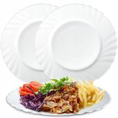 TALERZ OBIADOWY PŁASKI PŁYTKI SZKŁO HARTOWANE 25cm