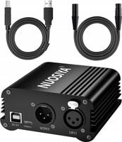 Zasilanie Phantom 48V ,1 kanał do mikrofonu kondensatora, 10-stopowy kabel