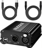 Zasilanie Phantom 48V ,1 kanał do mikrofonu kondensatora, 10-stopowy kabel