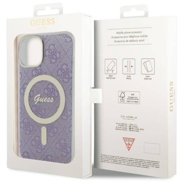 Etui Guess do iPhone 15 Plus, iPhone 14 Plus, Fioletowy, MagSafe zdjęcie 8