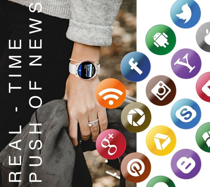 smartwatch rubicon rncf14 silver/white smarub252 zdjęcie 4