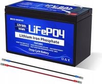 Akumulator litowy LiFePO4 12V 8Ah 96Wh do instalacji solarnych ECO-WORTHY