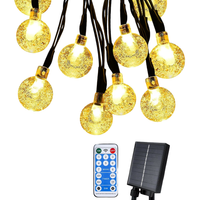 Lampki Solarne Girlanda Ogrodowa 10m 65 Kule LED Wodoodporne IP65 8 Trybów