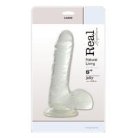 dildo żelowy real rapture przezroczysty 8 cali