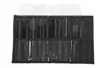 FOX BLACK Komplet grzebieni fryzjerskich - 9szt + Etui