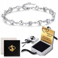 Bransoletka Damska Serce Srebrna łańcuszek Dla Mamy Żony Córki Prezent