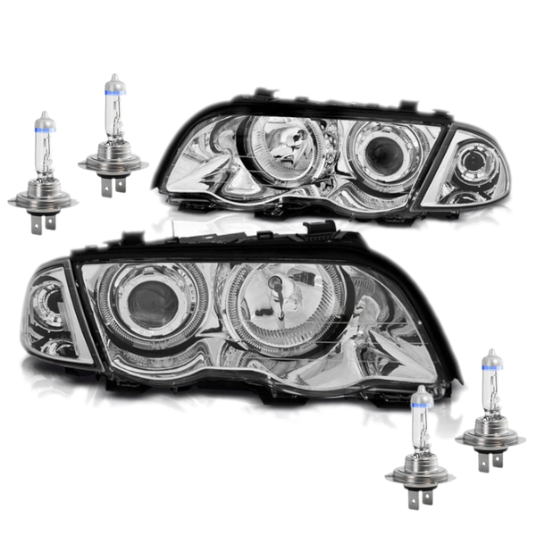 LAMPY Reflektory DO BMW E46 OD 1998 DO 2001 SEDAN / TOURING  RINGI LED zdjęcie 3