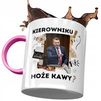 Kubek Różowy Przemysław Czarnek Pis Prezent Z Nadrukiem Ze Zdjęciem