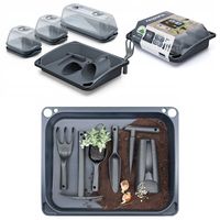 MINI SZKLARNIA ROZSADNIK DO WYSIEWU SADZONEK ZESTAW STARTOWY + NARZĘDZ