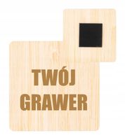 GRAWEROWANY Magnes na lodówkę kwadratowy reklamowy Z TWOIM LOGO 200 szt