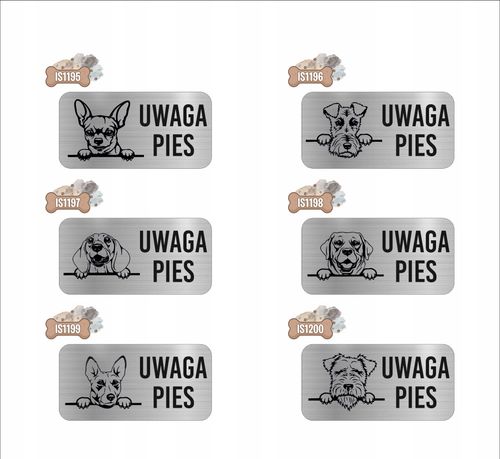 GRAWER Tabliczka nierdzewna 20x10 cm UWAGA PIES Chow chow na Arena.pl