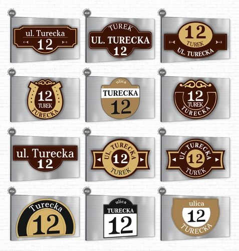 Tabliczka Tablica ADRESOWA ALUMINIOWA Numer domu 30x20 cyfry ulica dibond na Arena.pl