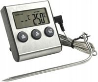 TERMOMETR KUCHENNY DO PIEKARNIKA WĘDZARNI GRILLA MIĘSA WODY z sondą