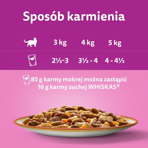 WHISKAS TASTY MIX MOKRA KARMA DLA KOTA WIEJSKIE SMAKI W SOSIE 4 X 85 G na Arena.pl