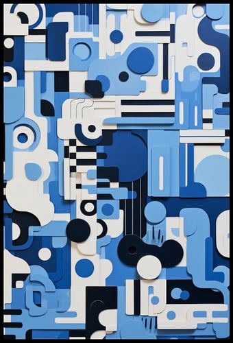 Plakat 67,5x100cm Niebieski Labirynt na Arena.pl