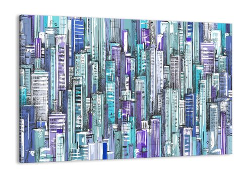 Obraz Na Płótnie - Drapacze Chmur - 100X70 Cm - Aa100X70-3857 na Arena.pl
