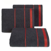 Ręcznik frotte z borfiurą MIRA 30X50 czarny