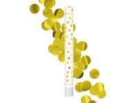 Konfetti pneumatyczne, złote kółka, 40 cm