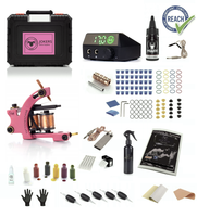 Zestaw Maszynka tatuażu kompletny PREZENT Bezpieczny tusz Igły tatuowania