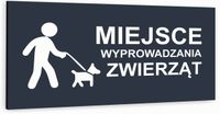 Tabliczka informacyjna ATRACYTOWA nierdzewna MIEJSCE WYPROWADZANIA ZWIERZĄT