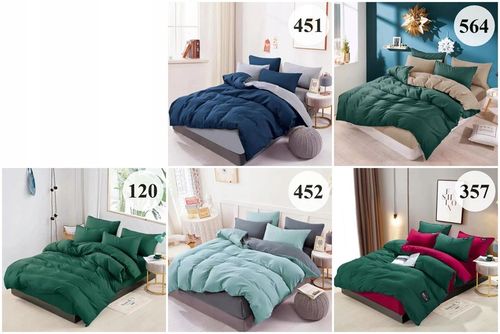 KOMPLET POŚCIELI 200x220 DWUSTRONNA ZESTAW MIŁA DELIKATNA DUŻO WZORÓW na Arena.pl