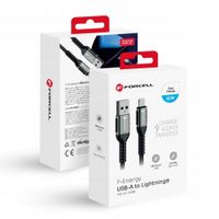 2 x FORCELL F-ENERGY C257 kabel USB A do Lightning 2,4A 12W Cafule 1,2 m cz