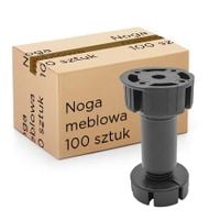 Noga meblowa H-100, 3 częściowa, regulowana, Zestaw 100 sztuk