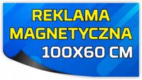 REKLAMA MAGNETYCZNA magnes na samochód auto 100x60 z gotowym projektem