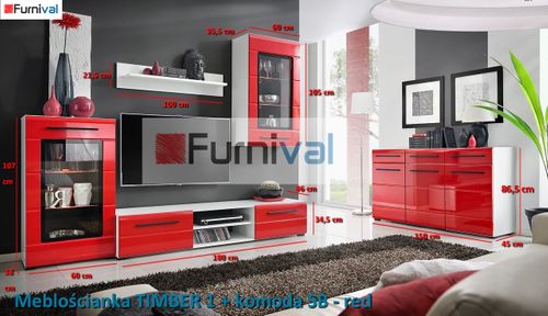 MEBLOŚCIANKA TIMBER 1 RED na Arena.pl
