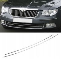 SKODA SUPERB II - Listwy CHROM GRILL atrapa Tuning