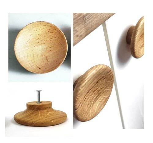 Gałka drewniana meblowa okrągła wklęsły ∅ 75 mm – GD00244 na Arena.pl