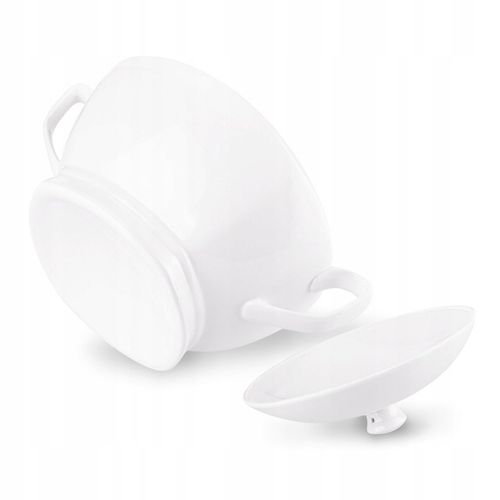 TADAR WAZA DO ZUPY 2,5 L BIAŁA PORCELANA Z POKRYWKĄ na Arena.pl
