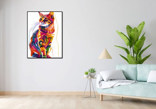 Plakat 75x100cm Nasycony Kot na Arena.pl