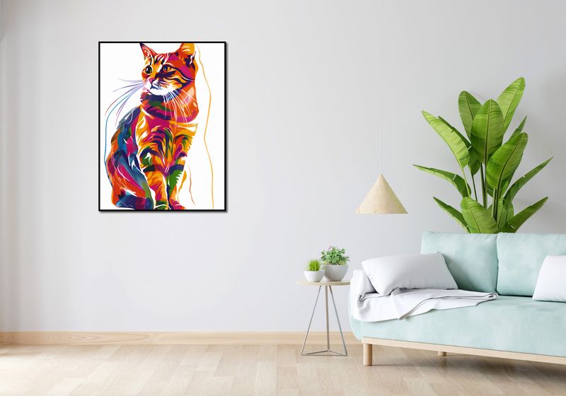 Plakat 75x100cm Nasycony Kot zdjęcie 4