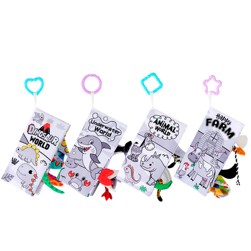 Zestaw Miękkie Książeczki Edukacyjne Sensoryczne Dla Malucha 4szt na Arena.pl