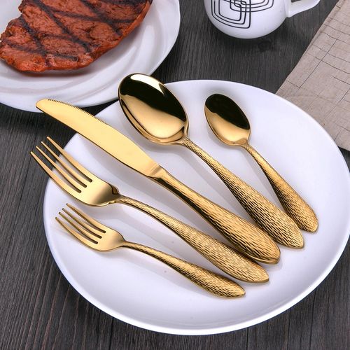 Sztućce - NEW DESIGN 24 Szt -Miedz - Złoto - Czerń na Arena.pl