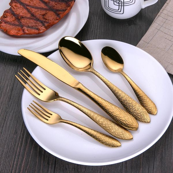 Sztućce - NEW DESIGN 24 Szt -Miedz - Złoto - Czerń zdjęcie 3