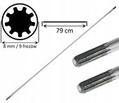 WAŁEK NAPĘDOWY OŚ KOSY SPALINOWEJ WAŁ 9 FREZÓW 8 MM 76 CM UNIWERSALNY NAC